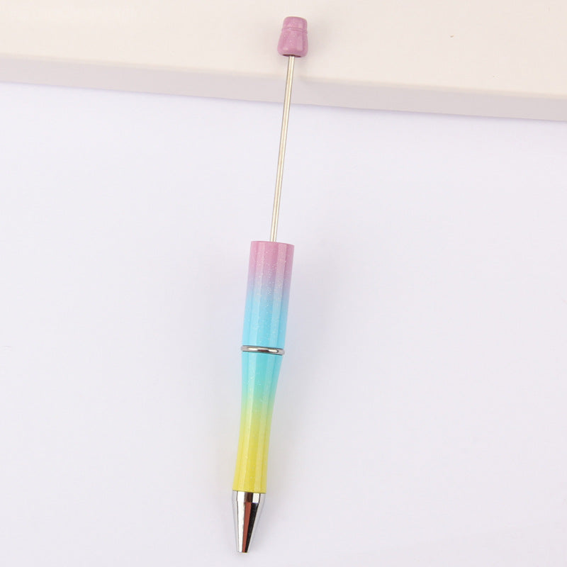 Al por mayor 10 piezas de plástico Rainbow Tricolor gradiente de bolsillo con cuentas